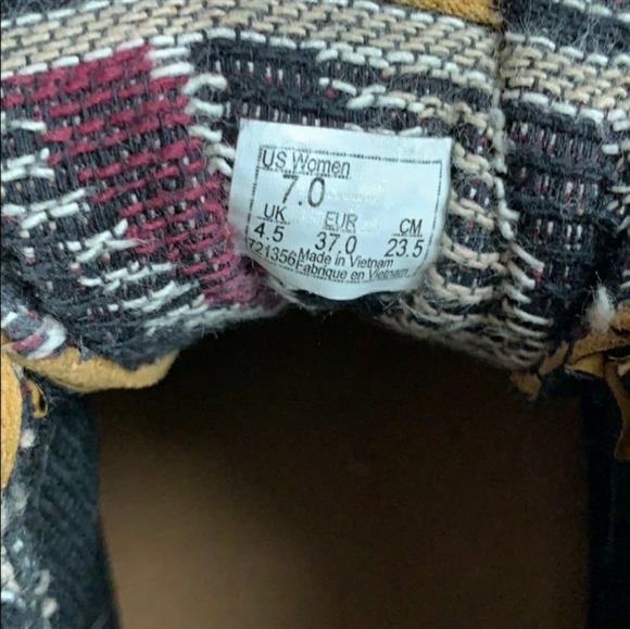 Suede Tan Aztec High Top Vans - Picture 4 of 4